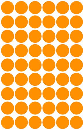 Etikett, 12 mm, kör, AVERY ZWECKFORM, neon narancs, 270 etikett/csomag